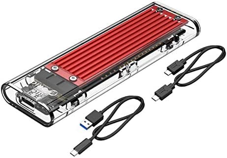 ORICO Boîtier SSD M.2 NVMe, 10Gbps Type-C USB3.1 Gen2 Transparent Adaptateur pour Disque Dur de 2280 PCI-E M2 M-Key SSD, SSD Enclosure avec C to C & C to A câble,Outil Gratuit(Rouge) Fiche Technique et Prix au Maroc