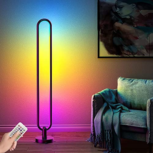 YOXISA Lampadaire sur Pied Salon, RGBW Lampe sur Pied LED avec Télécommande Musique Synchronisation, Lampe Salon Multicolore Dimmable, Moderne Lampe d'Ambiance pour Chambre Salon, Salle de Jeux, Fête Fiche Technique et Prix au Maroc