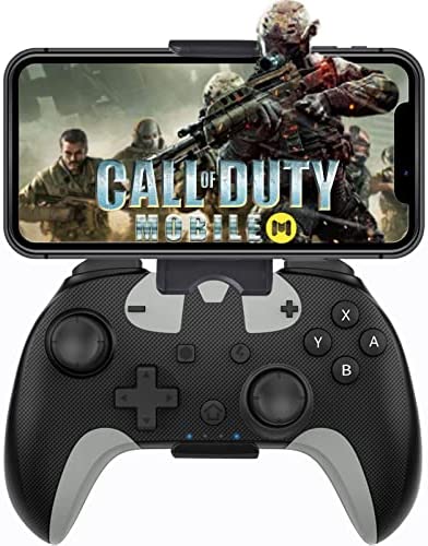 Megadream MFi Manette de jeu sans fil pour iPhone/iOS/Android, compatible avec iPhone 13/12, Samsung Galaxy, Nokia, OPPO, Google, Direct Play (noir + gris) Fiche Technique et Prix au Maroc