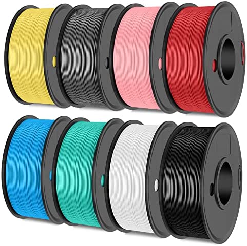 Filament d'imprimante 3D Multicolore Paquet, SUNLU Meta PLA Filament 1.75mm, Neatly Wound PLA Filament 2kg, 8 Packs Bobines de 0.25kg,8 Couleurs,Noir+Blanc+Gris+Rouge+Bleu+Vert+Jaune+Rose pâle Fiche Technique et Prix au Maroc