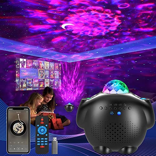 Togaga Projecteur Ciel Etoile, 4 en 1 Lampe Projecteur LED Dynamique Projecteur, 32 effets de projection Galaxy Projecteur Minuterie Réglable Veilleuse pour Bébé Enfant Decoration Chambre (Noir) Fiche Technique et Prix au Maroc