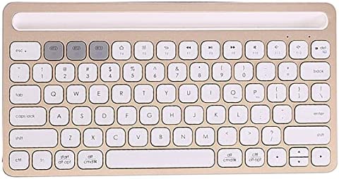 CNGY Clavier de jeu sans fil, panneau en métal ultra fin et silencieux, ergonomique, mini clavier USB 2,4 G, compact pour PC, ordinateur de bureau, ordinateur portable, argenté (or) Fiche Technique et Prix au Maroc