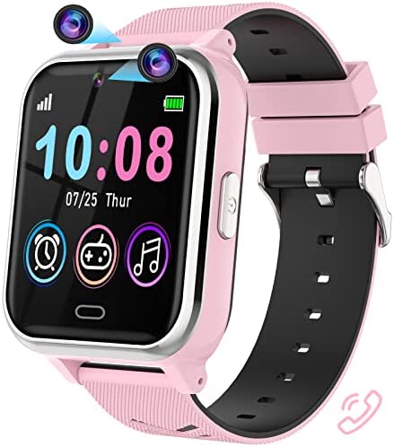 SERUDA Montre Connectée Enfant - Montre Telephone Fille Garcon avec 17 Jeux, Appel SOS, Musique, Appareil Photo, Smart Watch Intelligente pour Enfants 4-12 Ans Cadeau(Rose) Fiche Technique et Prix au Maroc