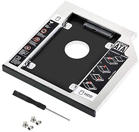 CODIRATO Disque Dur Caddy, Adaptateur de Caddy Disque Dur, Support de Mémoires SSD HDD 9.5 mm SATA vers SATA pour HP Dell Acer ASUS Lenovo Ordinateurs Portables Fiche Technique et Prix au Maroc