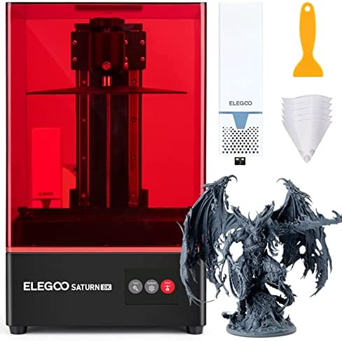 ELEGOO Saturn 8K Imprimante 3D, 10 Pouces Monochrome MSLA UV Resine Printer avecPurificateur d'air, Grand Taille d'impression 219x123x210mm Fiche Technique et Prix au Maroc
