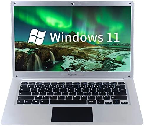 BYYBUO Ordinateur Portable, 14 Pouces FHD Affichage Ordinateur Portable Windows 11 Home avec Azerty Keyboard France, 4 + 64 Go de RAM, 128 Go SSD, Ordinateur Portable Portable pour Le Voyage (128GB) Fiche Technique et Prix au Maroc