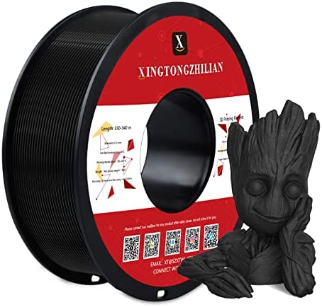 PETG+ Filament 1,75 mm, PETG+ Filament pour imprimante 3D, précision dimensionnelle +/- 0,02 mm, matériaux de filament d'impression 3D pour imprimante 3D, 1 kg/1 bobine noire Fiche Technique et Prix au Maroc