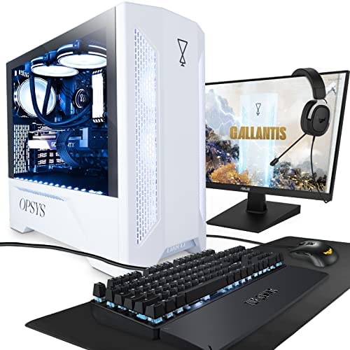 OPSYS Gallantis-X4 Blanc PC Gamer Tour Ordinateur de Bureau avec Écran et Clavier/Souris (AMD Ryzen 7-5800X, Geforce RTX 3080, 1 to NVMe SSD, 2 to HDD, 32 Go RAM, Bluetooth, Windows 11) Fiche Technique et Prix au Maroc
