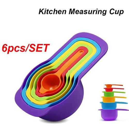 6 pièces multicoleurs à mesurer pour la cuisine cuillère à café,cuillère à sucre
 Fiche Technique et Prix au Maroc