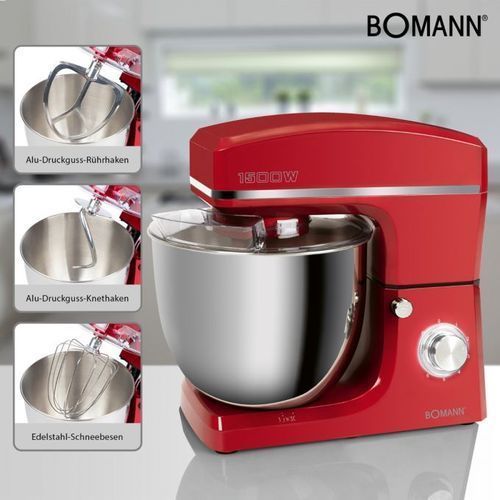 Bomann Robot pétrin Blender multifonction 10L 1500W KM 6036 CB
 Fiche Technique et Prix au Maroc