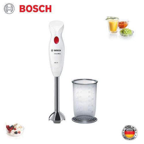 Bosch Mixeur plongeant original d'allemagne avec u m bol mesureur grâce a sa puissance de 400 watts
 Fiche Technique et Prix au Maroc