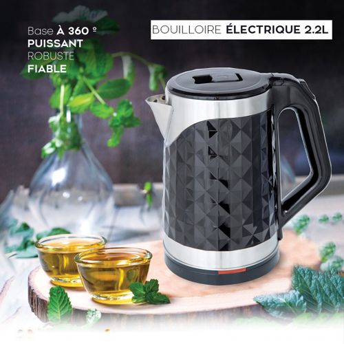 Bouilloire Electrique Gd.Mod 2.2 L Design Diamant Corps INOX
 Fiche Technique et Prix au Maroc