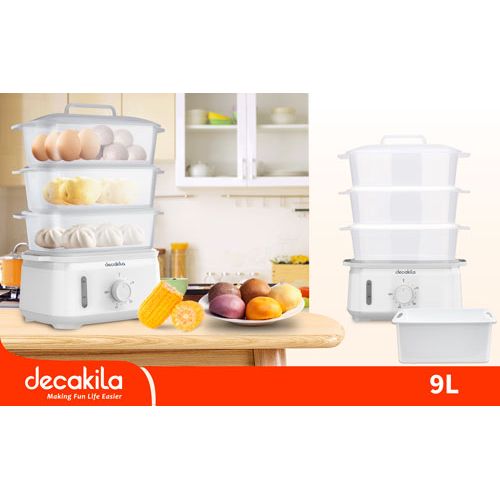 DECAKILA Cuiseur vapeur 9L 950W
 Fiche Technique et Prix au Maroc