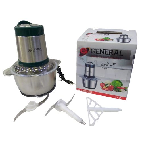 General Hachoir électrique 2L 300W EN INOX ARTICLE 2222
 Fiche Technique et Prix au Maroc