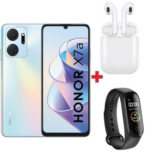 Honor X7a - 6,67'' FHD+ - 4 Go/128 Go - 48MP  - 5000mAh - argent + Band + Écouteur
 Fiche Technique et Prix au Maroc