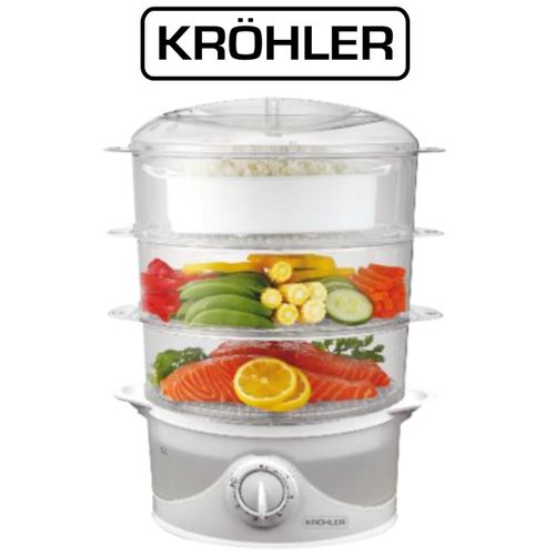 KRÖHLER Cuiseur Vapeur 3 paniers 800W
 Fiche Technique et Prix au Maroc