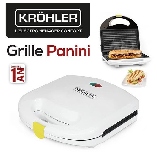 KRÖHLER Panini 2 Tranches 750W
 Fiche Technique et Prix au Maroc
