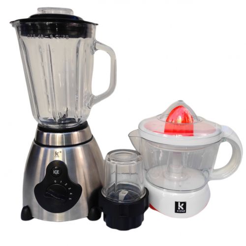 Kenz Pack  Blender Bol En Verre 1.5L ICE Crush+Presse Agrumes Electrique 1.25L Orange&Blanc
 Fiche Technique et Prix au Maroc