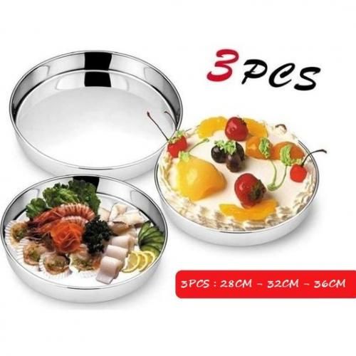LwS> Pack 3 Moules à Gâteau ronds en inox High Quality sain et finition miroir 28/32/36 cm
 Fiche Technique et Prix au Maroc