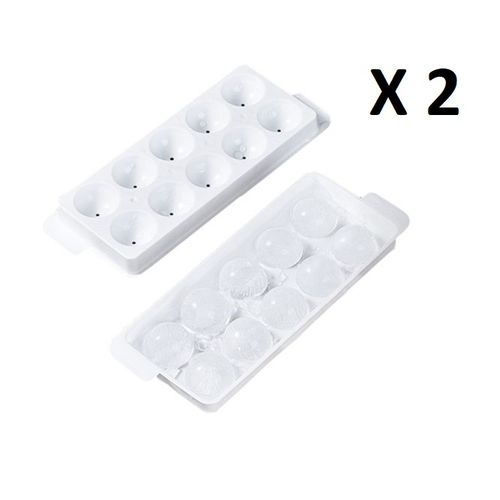 Moule en plastique pour 10 boules de glace, Boite à glaçons Ensemble de 2
 Fiche Technique et Prix au Maroc