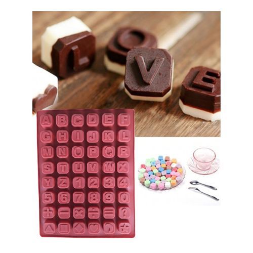 Moules à chocolat avec 48 lettres et chiffres, moule en Silicone Non-adhésif pour pâtisserie
 Fiche Technique et Prix au Maroc