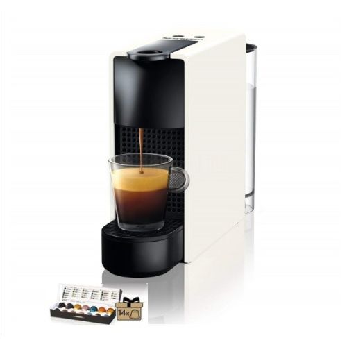 Nespresso Machine à café Mini Essenza white + 14 capsules Nespresso
 Fiche Technique et Prix au Maroc
