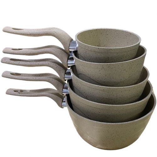 Pandiani Service Casserole 5 PCS En Granit 12/14/16/18/20CM beige article G-L 8574
 Fiche Technique et Prix au Maroc