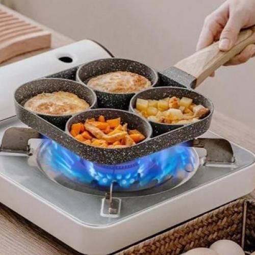 Poêle des crepes Poêle  antiadhésif 4 Compartiments,Crêpe,Omelette,Pancake,Harcha,baghrir.
 Fiche Technique et Prix au Maroc