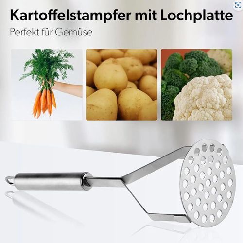 Presse à pommes de terre au pilon, Presse purée en acier inoxydable هراسة بطاطس
 Fiche Technique et Prix au Maroc