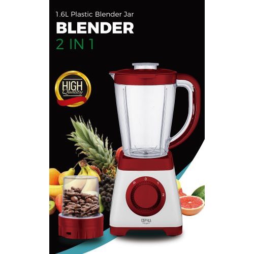 Prima Blender Plastique 350w - Rouge
 Fiche Technique et Prix au Maroc