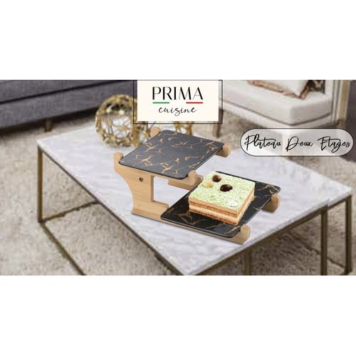 Prima Plateau Deux Étages - Porcelaine
 Fiche Technique et Prix au Maroc