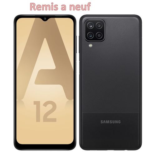 Samsung Galaxy A12 - 4Go RAM/64Go ROM - Chargeur Non inclus -Remis a neuf
 Fiche Technique et Prix au Maroc