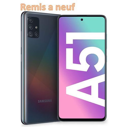 Samsung Galaxy A51 - 4Go RAM / 128Go ROM - chargeur non inclus - Remis a neuf
 Fiche Technique et Prix au Maroc