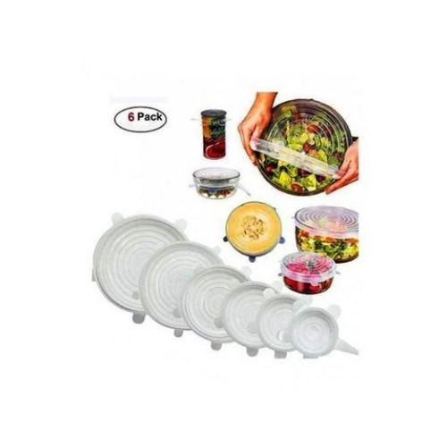 Set de 6 Couvercles en Silicone Réutilisables-Blanc
 Fiche Technique et Prix au Maroc