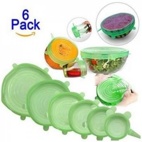 Set de 6 couvercles en silicone réutilisables-Vert
 Fiche Technique et Prix au Maroc