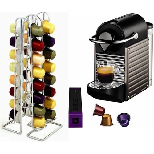 Support Porte capsules Expresso en métal chrome capacité 32 capsules
 Fiche Technique et Prix au Maroc