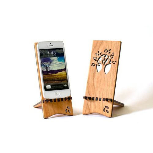 Support Pour Téléphone Portable Artisanal En Bois Naturel, Décor Bois
 Fiche Technique et Prix au Maroc