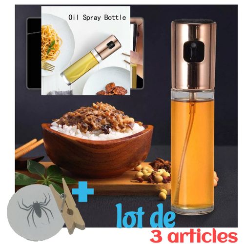 pok et pincette Avec Vaporisateur à Huile et vinaigre de 100ml
 Fiche Technique et Prix au Maroc