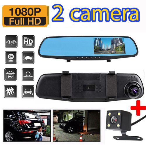 Dml caméra de tableau de bord avec rétroviseur automatique, 4.3 pouces, Full HD 1080P, Dashcam, enregistreur Dvr pour voiture Caméra de voiture (2 camera)
 Fiche Technique et Prix au Maroc