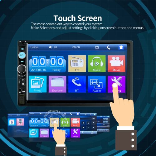 Autoradio HD 7 pouces, Bluetooth, USB TF, FM, lecteur multimédia MP5
 Fiche Technique et Prix au Maroc