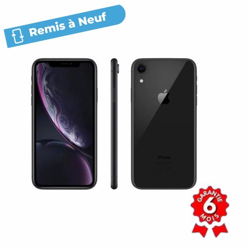 Apple iPhone XR - 6.1"- 3 Go - 64 Go - Black - Remis à neuf - Garantie 6 mois
 Fiche Technique et Prix au Maroc