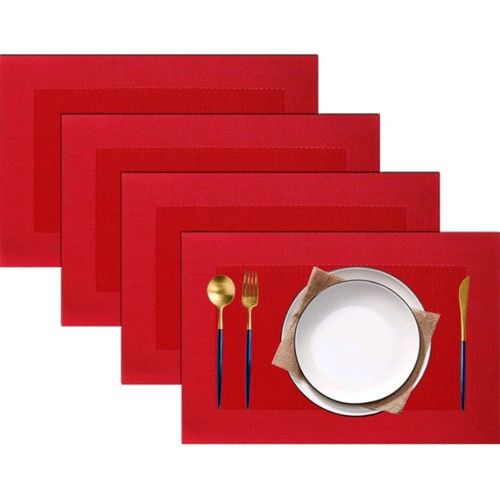 6 Pcs Sets de Table Anti-Glissant en PVC Napperon Lavables
 Fiche Technique et Prix au Maroc