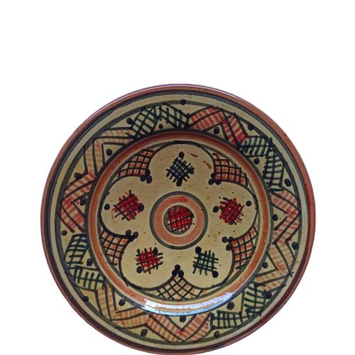 Assiette de poterie pour bols et tasse café plats traditionnels 16 cm
 Fiche Technique et Prix au Maroc