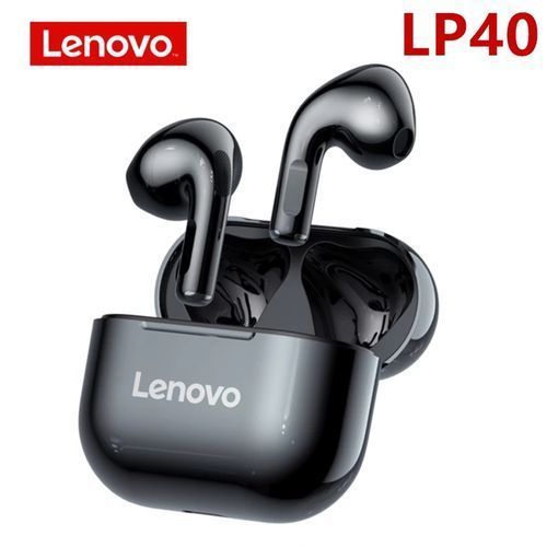 Lenovo écouteurs sans fil LP40 TWS, commande tactile, double stéréo basse Bluetooth 5.0 étanche noir
 Fiche Technique et Prix au Maroc