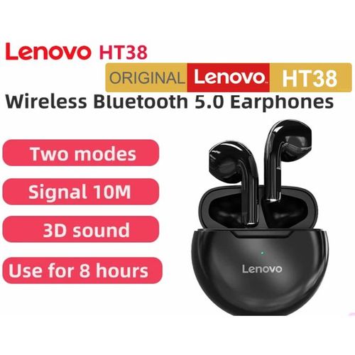 Lenovo HT38 TWS .écouteurs sans fil Bluetooth , Mini oreillettes avec micro,
 Fiche Technique et Prix au Maroc