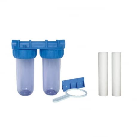 Pack de filtration d'eau double porte filtre plus filtre anti sédiment 10 microns et 5 microns thermosoudée pour une eau pure Avis, Fiche Technique et Prix au Maroc
