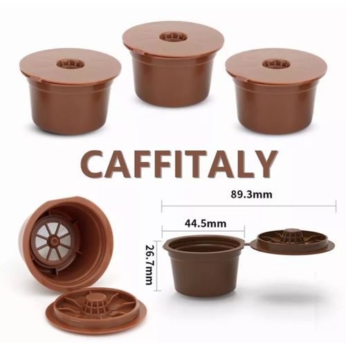 3 Capsules rechargeable réutilisable compatible Caffitaly marron
 Fiche Technique et Prix au Maroc