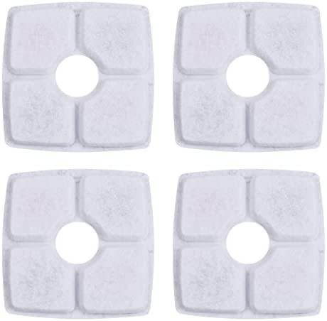 4 Pcs Filtre Fontaine Eau Chat 2L 2,5L 1,6L, Filtres de Rechange pour Fontaine à Eau Chien, Filtres avec Résine Charbon Actif 4 Couches Filtration,Filtre de Remplacement pour Fontaines d'animal(Carré) Avis, Fiche Technique et Prix au Maroc