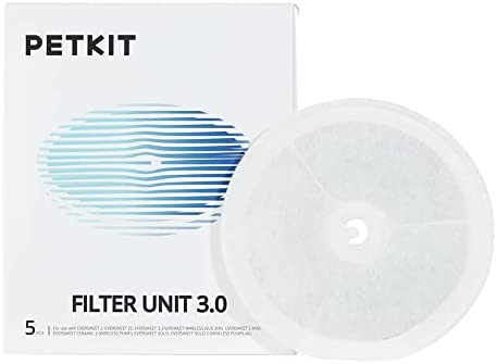 PETKIT Élément Filtrant Distributeur d’Eau pour Chat et Chien, 3.0 5 pièces à Utiliser sur Les distributeurs d’Eau EVERSWEET 2.0 & 3.0 & CYBERTAIL Avis, Fiche Technique et Prix au Maroc