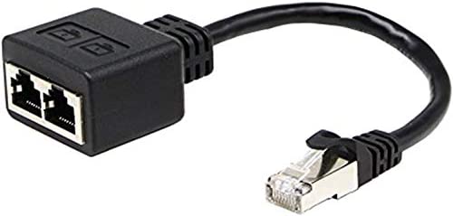 Le câble adaptateur RJ45 mâle vers femelle double adaptateur RJ45 (15 cm) peut être utilisé pour basculer des réseaux entre deux ordinateurs (non utilisé comme répartiteur réseau) Avis, Fiche Technique et Prix au Maroc